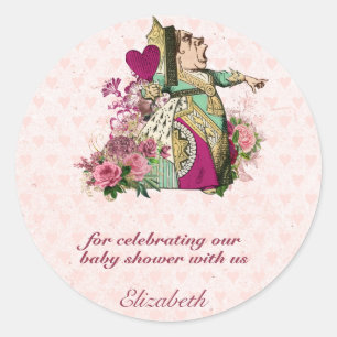 Trouwfeest Alice in Wonderland Thee Feestje Custom Ronde Sticker