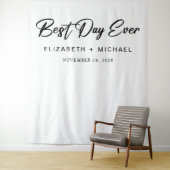 Trouwfeest Beste Dag Ooit Fotohokje Wandkleed (In situ)
