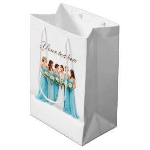 Trouwfeest bruid aanpasbaar medium cadeauzakje