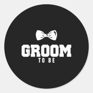 Trouwfeest Bruidegom Ronde Sticker