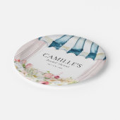 Trouwfeest-bruidsshower papieren borden Bloementui Papieren Bordje (Gekanteld)