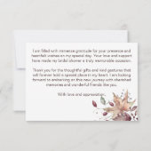 Trouwfeest bruiloft boho pompoen bedankt (Achterkant)