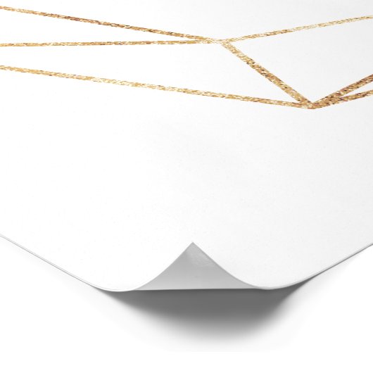 Trouwfeest Bruiloft Welfeestbord met Bloemmotief i Poster (Hoek)