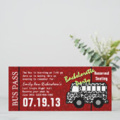 Trouwfeest Bus Pas Kaart (Staand voorkant)