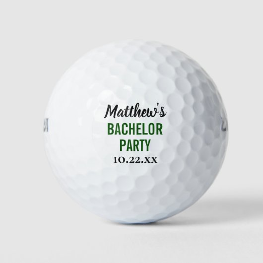 Trouwfeest cadeau moderne typografie golfballen (Voorkant)