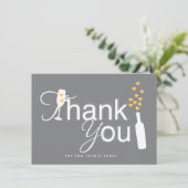 Trouwfeest Dankbetuiging Bedankkaart (Staand voorkant)