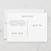 Trouwfeest Dankbetuiging Bedankkaart (Achterkant)