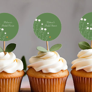 Trouwfeest favor met Shamrock Wildflowers Ronde Sticker