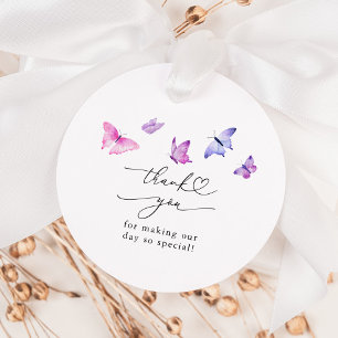 Trouwfeest Favor Tags met Vlinder Thema Bedankjes Labels