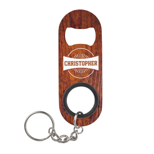 Trouwfeest Groomsman Beste Man Moderne Retro Mini Flessenopener (Voorkant)