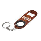 Trouwfeest Groomsman Beste Man Moderne Retro Mini Flessenopener (Voorkant Gekanteld)
