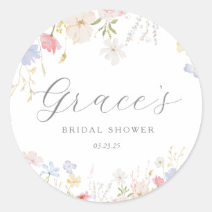 Trouwfeest gunstlabels 'De Liefde Staat in Bloei' Ronde Sticker