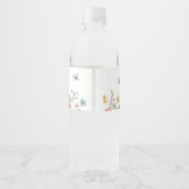 Trouwfeest in de Vlinderbloementuin Waterfles Etiket (Achterkant)