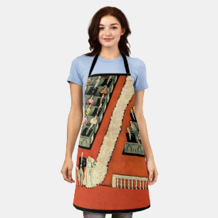 Trouwfeest in vintage stijl, Art Deco bruid en bru Schort