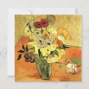 Trouwfeest in vintage stijl, Van Gogh Japanse vaas Kaart