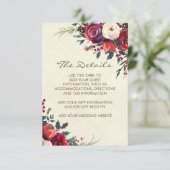 trouwfeest informatie in de winter vakantie detail informatiekaartje (Staand voorkant)