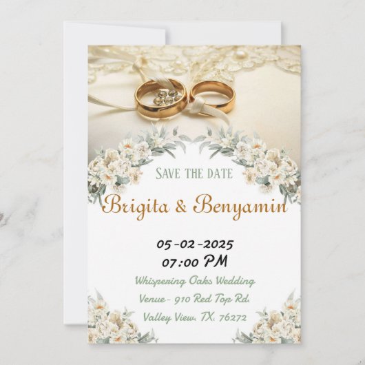 Trouwfeest Kaarten. Feestdagenkaart (Voorkant)