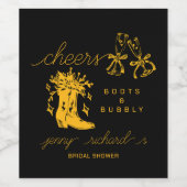 Trouwfeest met bruidsschenking & bubbels wijn etiket (Enkel label)