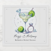 Trouwfeest met eigen margarita's sparkling wijnetiket (Enkel label)