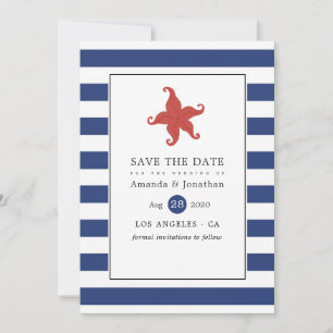 Trouwfeest met maritiem thema save the date