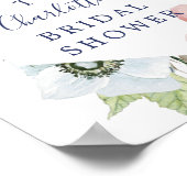 Trouwfeest 'Navy & Blush' Welkom Bord Poster (Hoek)