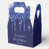 Trouwfeest navyblauw witte glitters bedankt bedankdoosjes (Geopend)