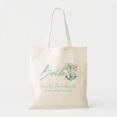 Trouwfeest op cruise aangepaste bruid tote bag (Voorkant)