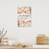 Trouwfeest Persoongelachte Sinaasappel Bloemen Bla Poster (Keuken)
