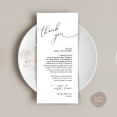 Trouwfeest plaats instelling dank u kaart