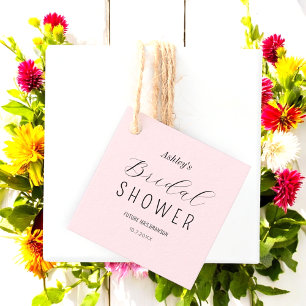 Trouwfeest Roze Minimalistisch Bedankjes Labels