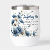 Trouwfeest 'Something Blue' wijnbeker (Voorkant)