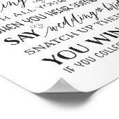 Trouwfeest Spel Bord Poster (Hoek)