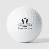 Trouwfeest Tuxedo Gifts Groomsman Golfballen (Voorkant)