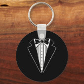 Trouwfeest Tuxedo Overeenkomstige Bruiloft Funny Sleutelhanger (Voorkant)