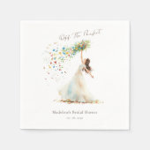 Trouwfeest Uit de Handel met een Fantasievol Karak Servet (Voorkant)