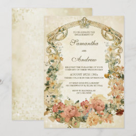 Trouwfeest uit vroeger tijden met wilde bloemen sj kaart