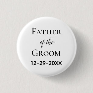 Trouwfeest Vader van de Bruid Bruidegom  Ronde Button 3,2 Cm