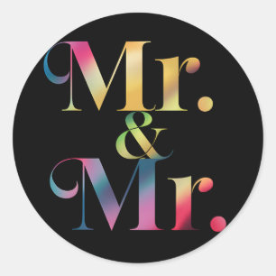 Trouwfeest voor homoseksuelen Jongens & Meisjes Af Ronde Sticker