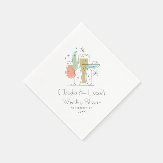 Trouwfeest voor koppels servet (Hoek)