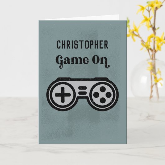 Trouwfeest Voorstel Bruidsman Video Gamer Kaart (Gele Bloem)