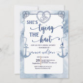 Trouwfeest Ze Knoopt de Knoop Bruidsfeest Kaart (Voorkant)