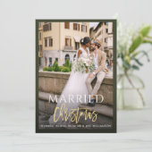 TROUWFEESTDAG bruiloft aankondiging (Staand voorkant)