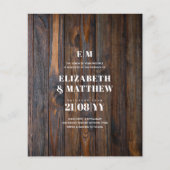 Trouwflyers met laagste budget Rustieke minimalist Flyer (Voorkant)