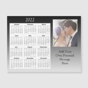 Trouwfoto 2022 Mini Kalender Magnetische Uitnodigi Uitnodiging