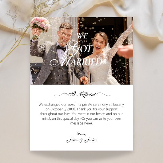 Trouwfoto aankondiging