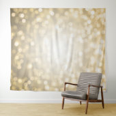 Trouwfoto-achtergrond met gouden bokehlichten wandkleed (In Situ (horizontaal))