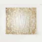 Trouwfoto-achtergrond met gouden bokehlichten wandkleed (Voorkant (horizontaal))