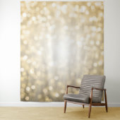 Trouwfoto-achtergrond met gouden bokehlichten wandkleed (In situ)