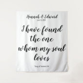 trouwfoto achtergrondbanner van het Hooglied Wandkleed (Voorkant)