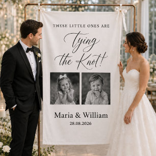 Trouwfoto Banner Elegant Wandkleed